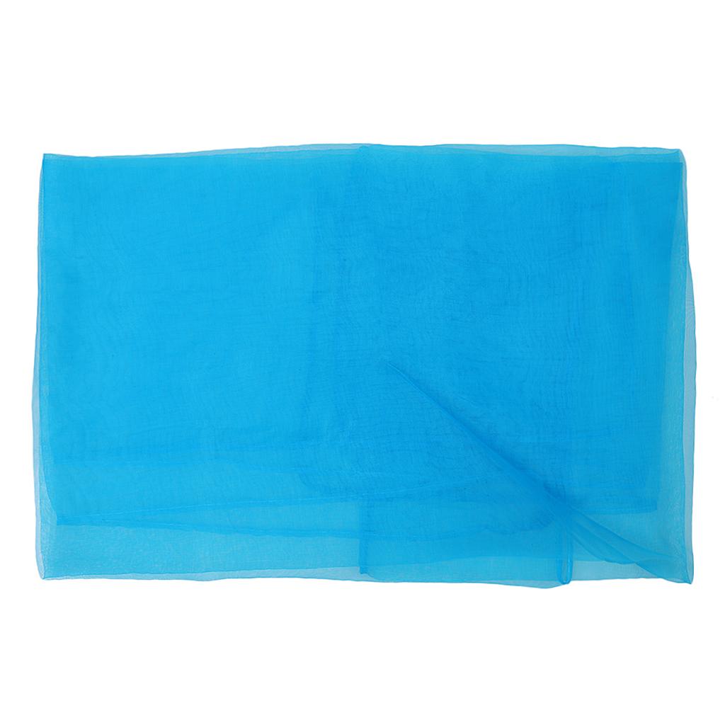 Women Ladies Long Plain Chiffon Neck Scarf Scarves Wrap Soft Shawl Lake blue