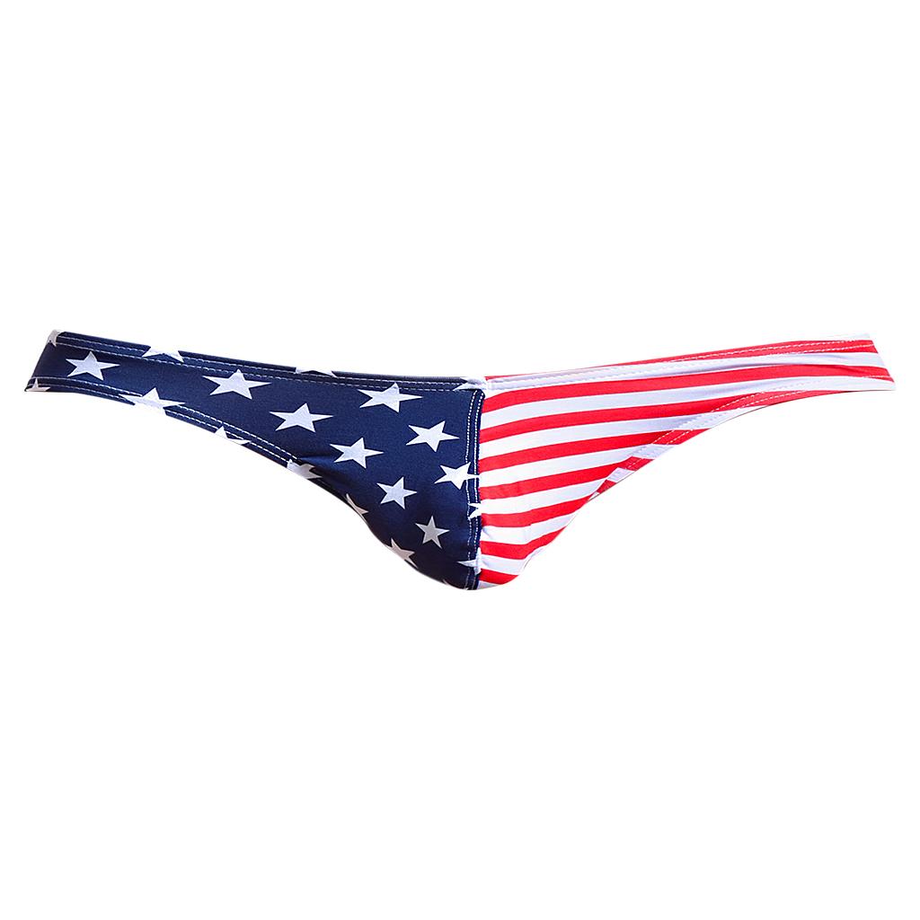 Men's American Flag Thongs G-string Underwear Jockstrap Briefs Underpants L