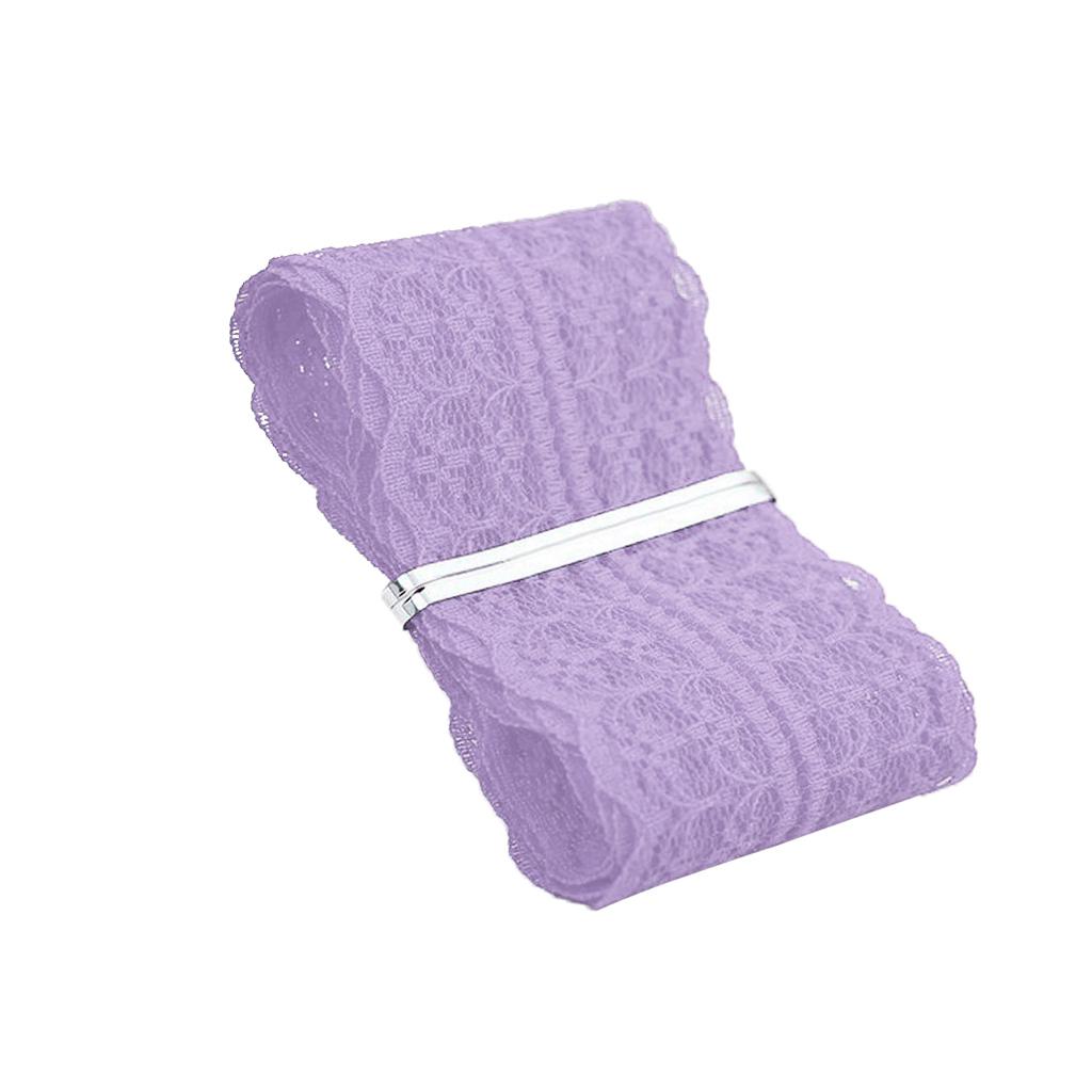 Lace Ribbon Trim  DIY Applique Craft Clothing Accessories Light Purple 4.5cm