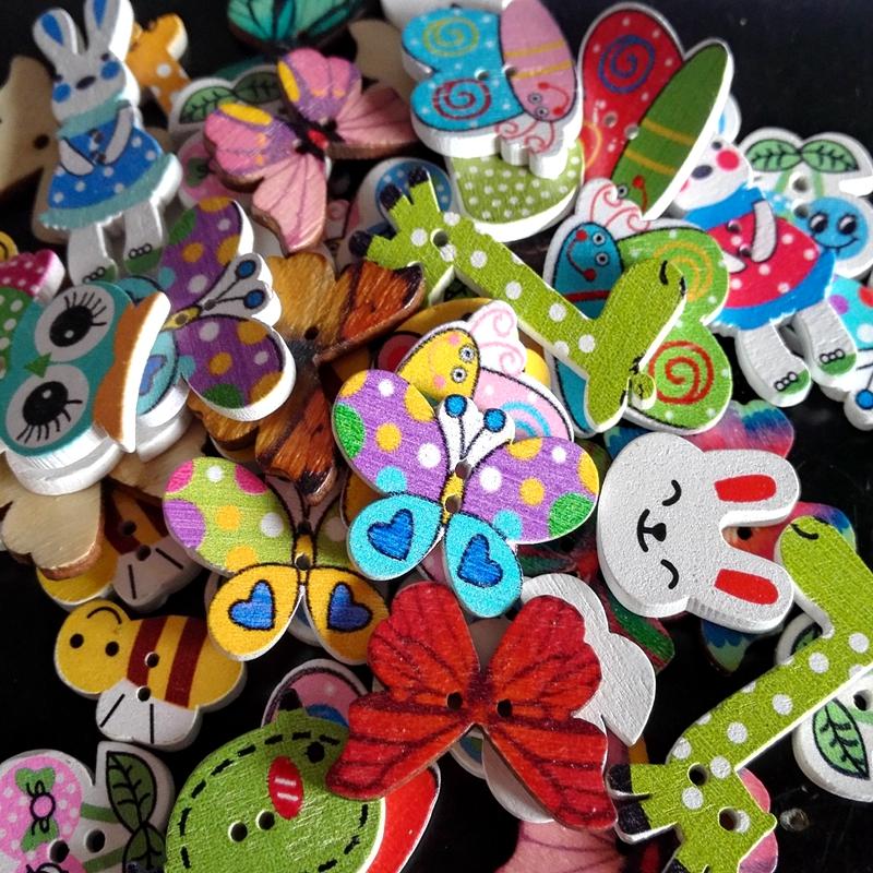 Wooden Animal Buttons