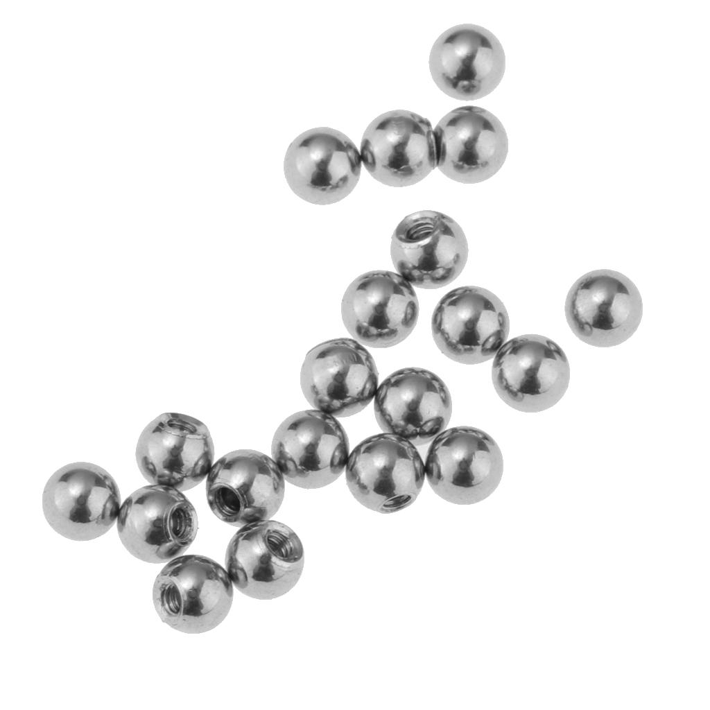 Replacement Belly Ring Screw Ball 20pcs Stainless Steel Replacement