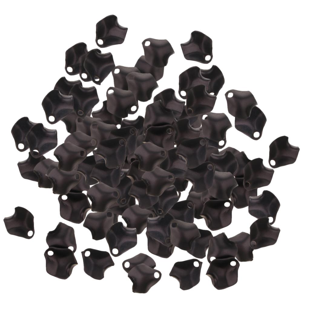 100pcs Women Plastic Flowers Charms Pendant For Earrings DIY Black