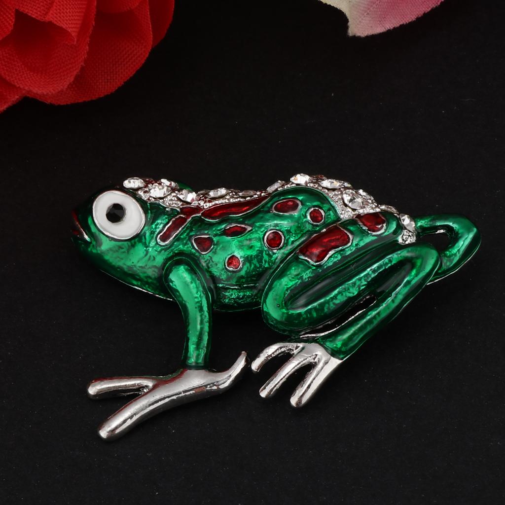 Fashion Crystal Animal Brooch Pin Rhinestone Personality Brestpin Frog
