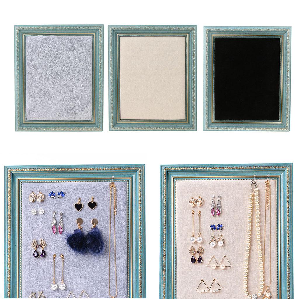 DIY Photo Frame Earrings Ear Studs Desktop Photograph Display Linen