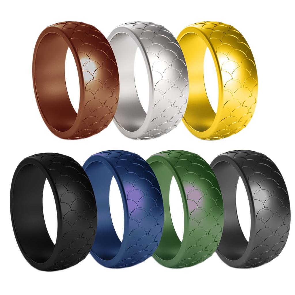 7 Colors Silicone Wedding Finger Rings Women Men Sports Rubber Ring Bands eBay