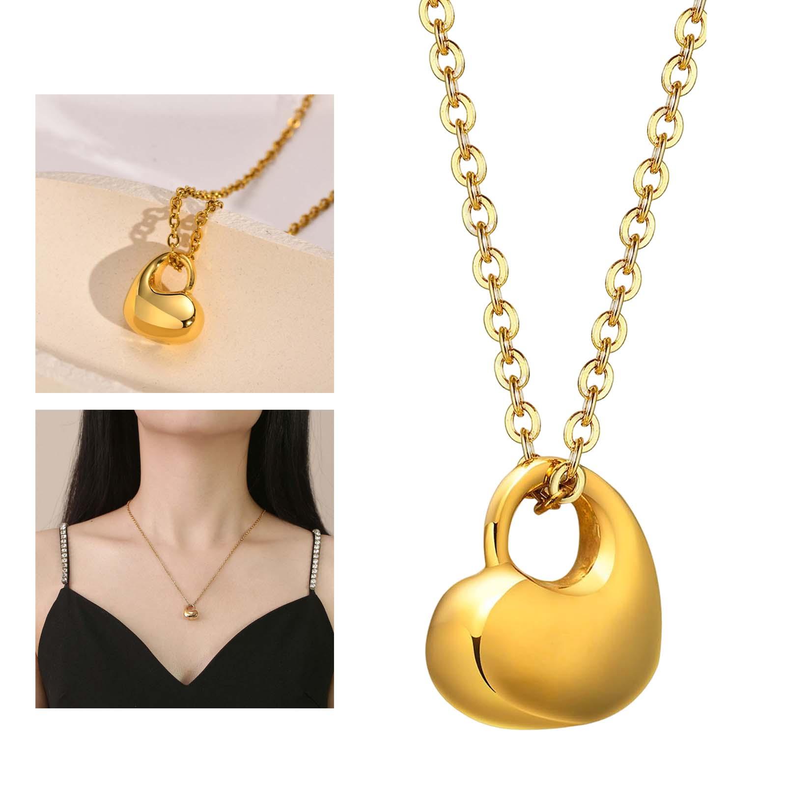 Heart Urn Necklace Memorial Ashes Holder Hand Crafted Durable Golden