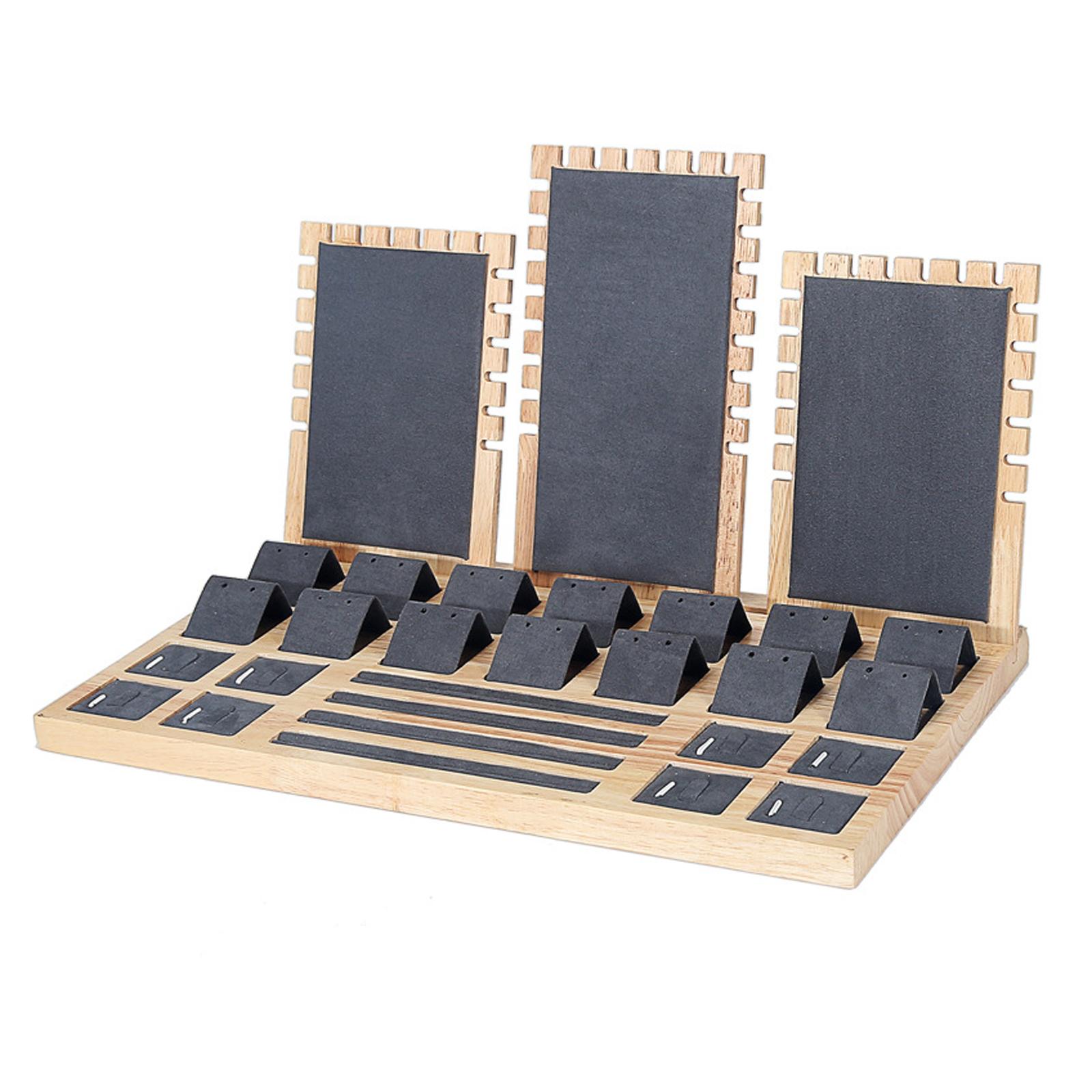 Necklace Display Boards Rings Bracelet Ear Studs Display Holder Grey