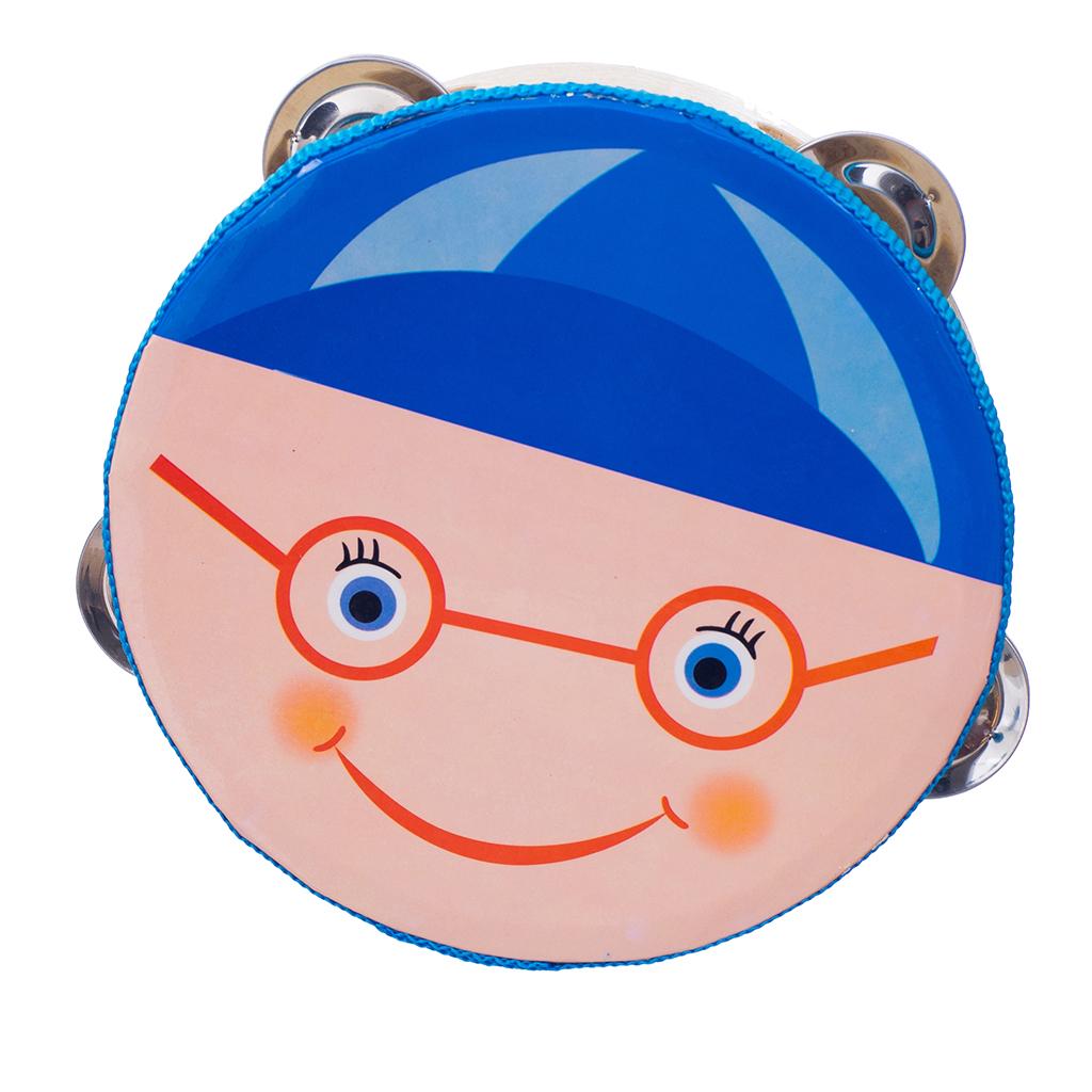 Educational Toy Musical Tambourine Beat Instrument Hand Drum Blue