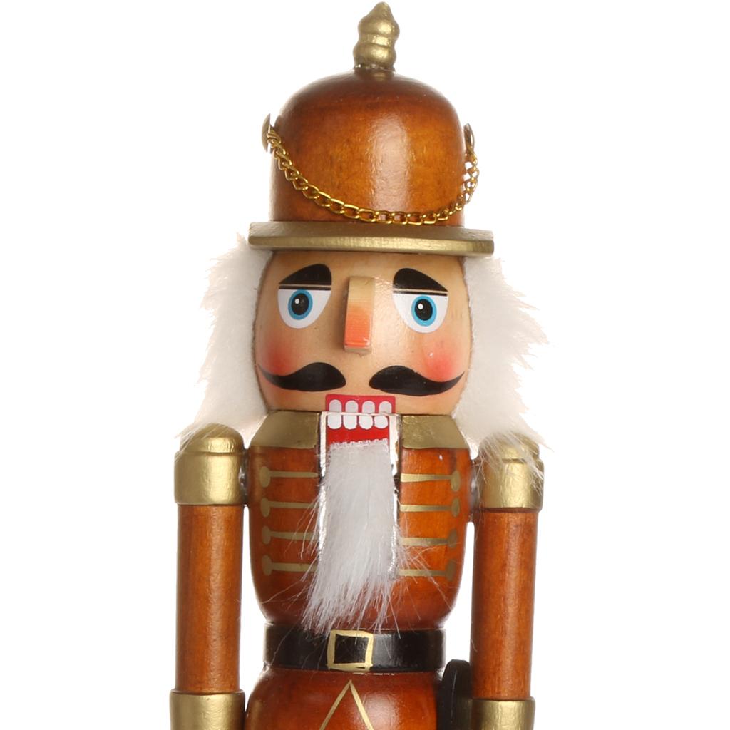 Handpainted Wooden Nutcracker Soldier w/Sword Christmas Ornament Gift #B