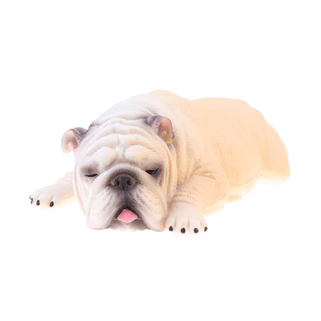 Plástico Bulldog Inglés perros animal figura modelo colletcion Juguete Niños Regalo 
