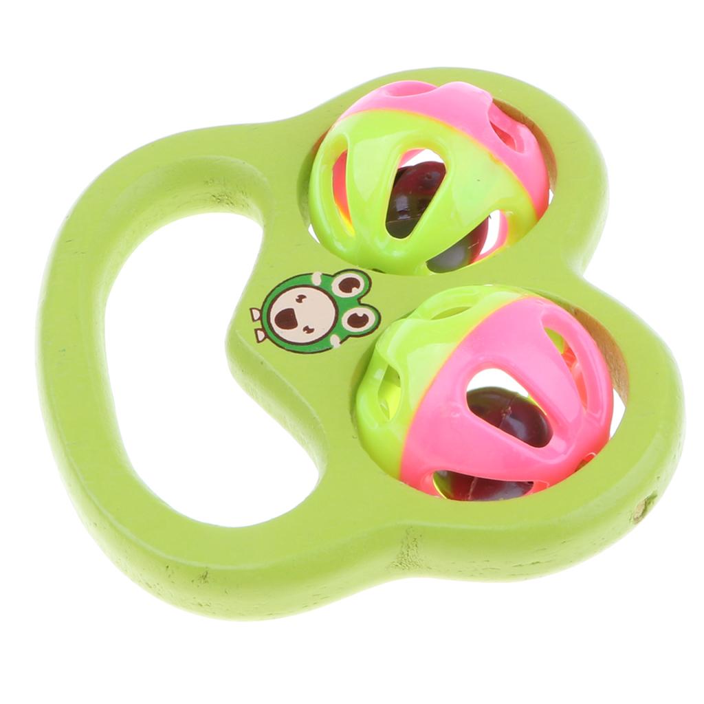Wooden Rattle Educational Grasping Montessori Development Musical Shaker Toy