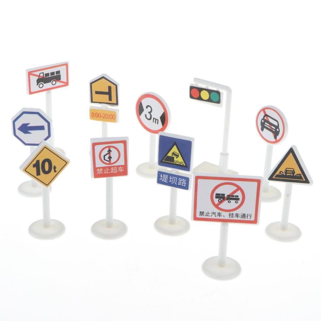 Street Road Sign Pretend Play Game Traffic Car & Vehicle Playset Toy ...