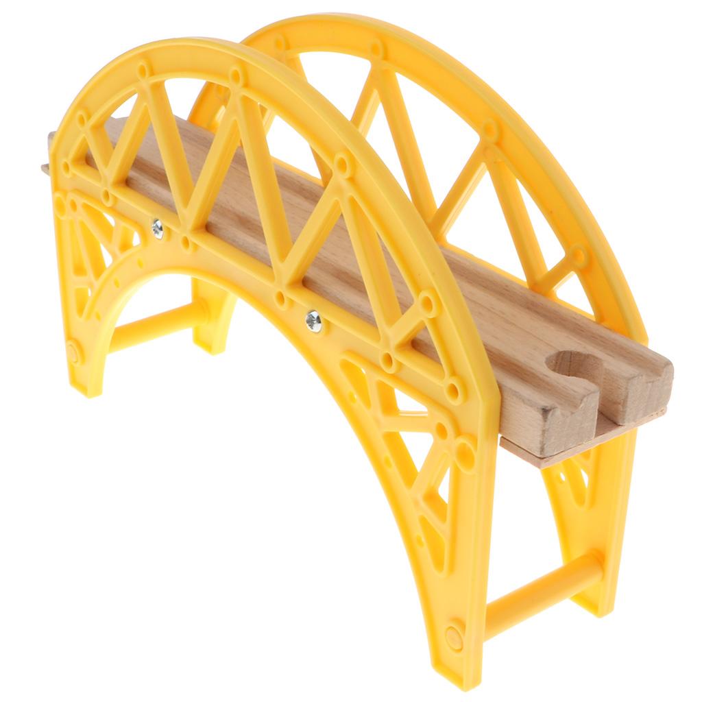 Wooden Trains Railway Set Compatible Accessories - Yellow Bridge