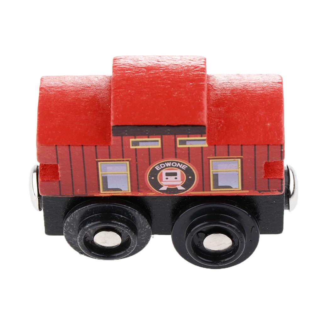 Wooden Magnetic Train Carriage for Toy Trains Accessories Tour Carriage