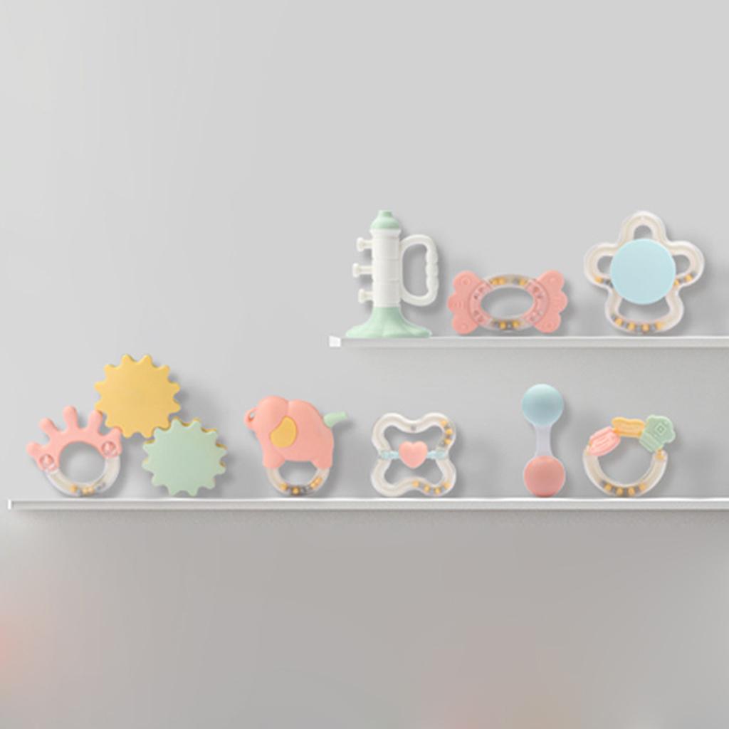 Baby Rattles and Teethers Set Plastic Kids Handle Developmental Toy B272