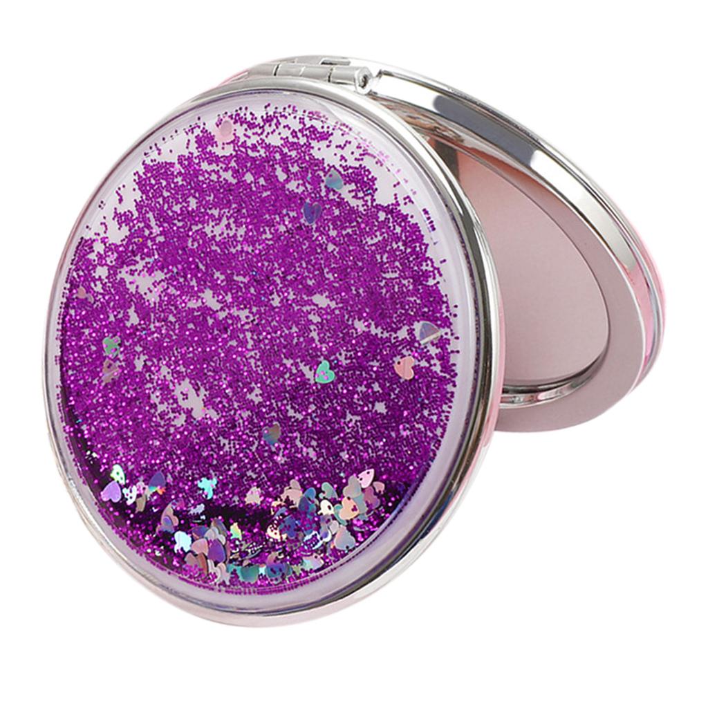 Magnifying Makeup Cosmetic Compact Folding Mirror for Purse Handbag