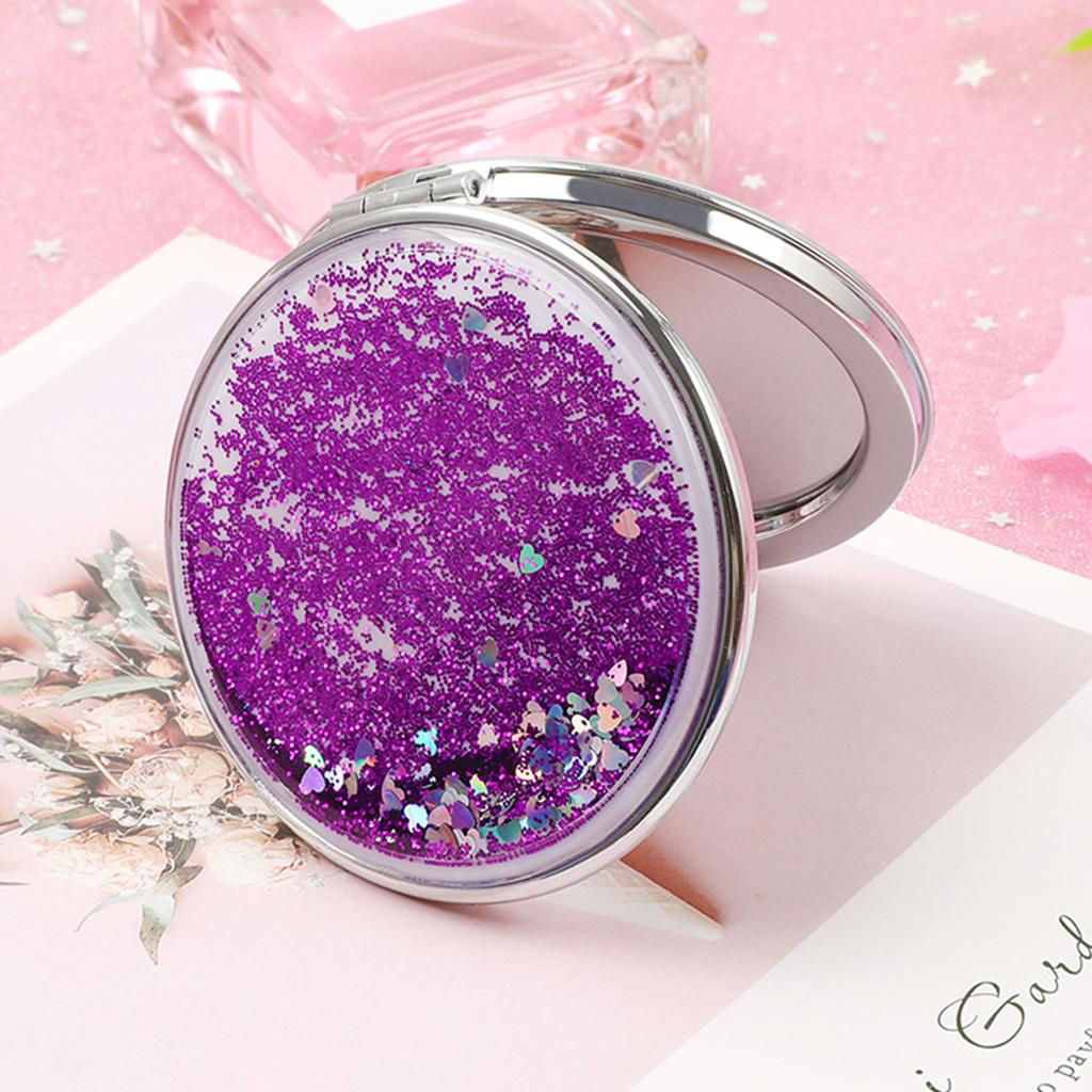 Magnifying Makeup Cosmetic Compact Folding Mirror for Purse Handbag