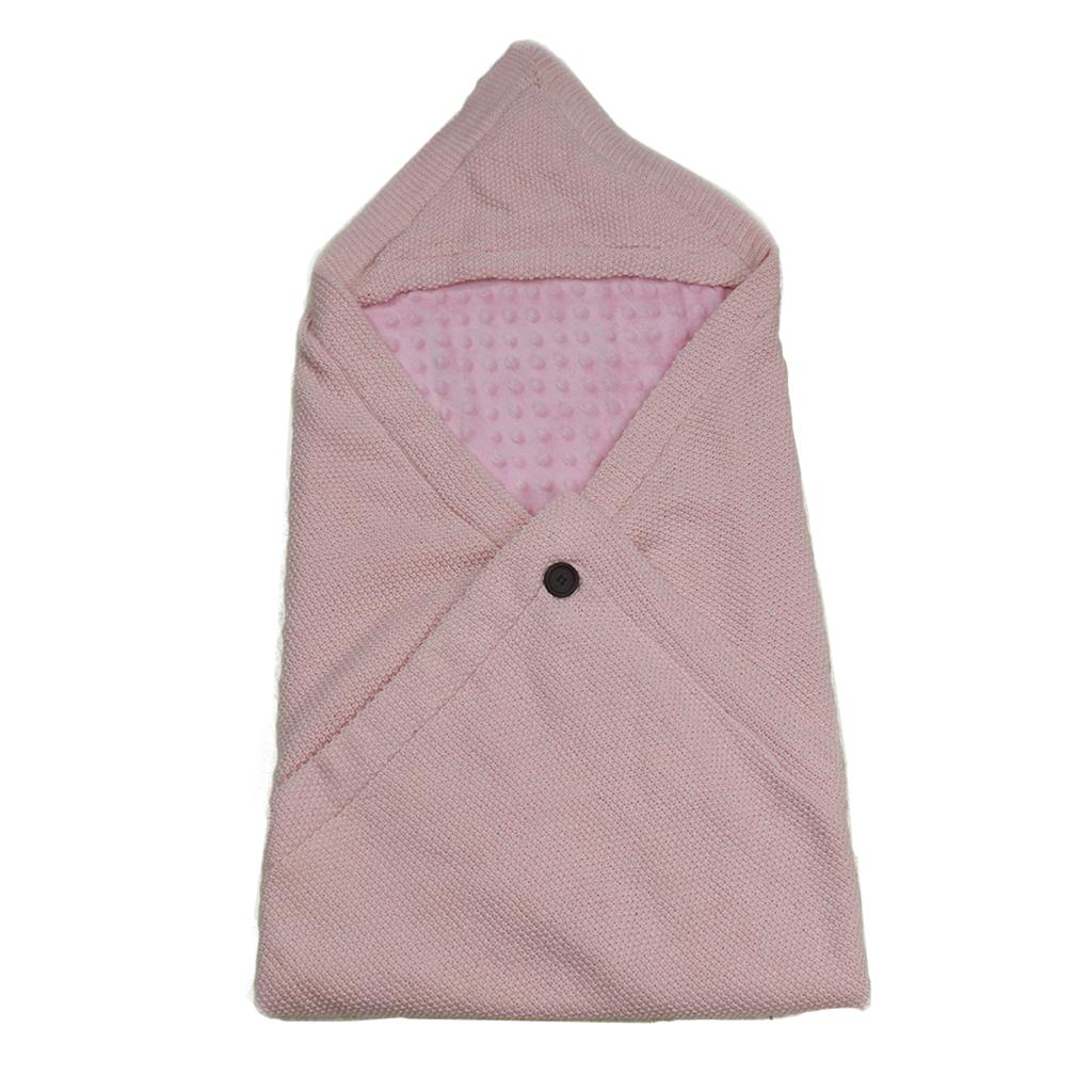 Baby Sleeping Bag Envelope Winter Thick Warm Blanket pink