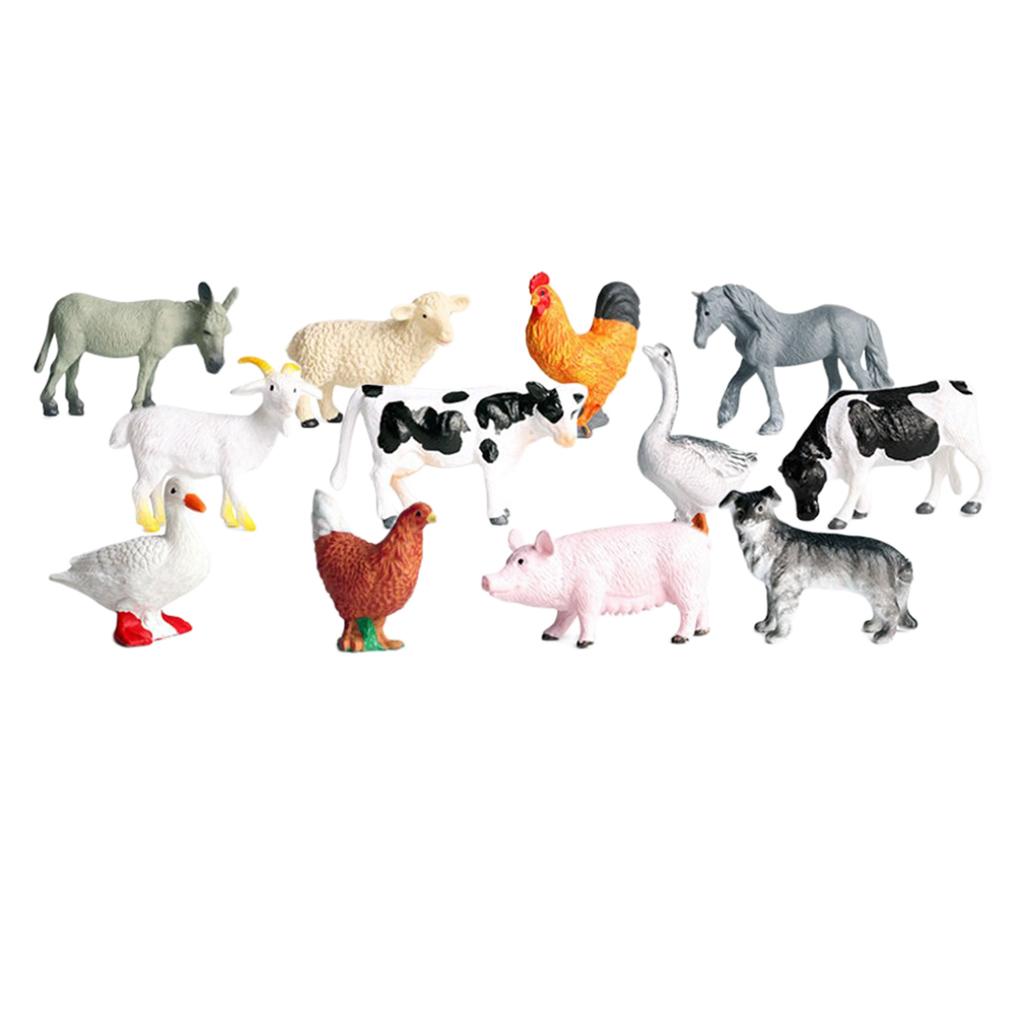 Miniatures Kids Toy Simulation Animal Figures Set for Micro Landscape