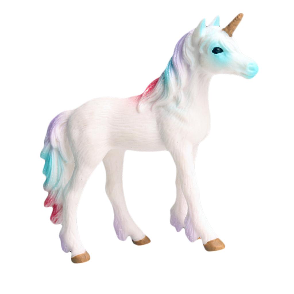 Unicorn Fantasy Animal Model Pegasus Figurine Ornaments Collection Rainbow