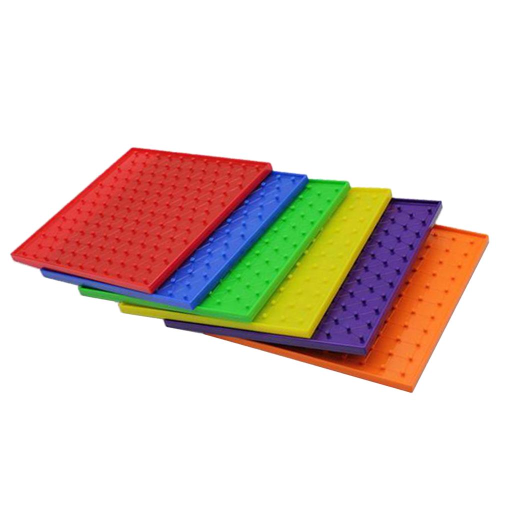 6pcs Double-sided Peg Geoboard Toy Tie Graphic Learning Kids Educational Toy