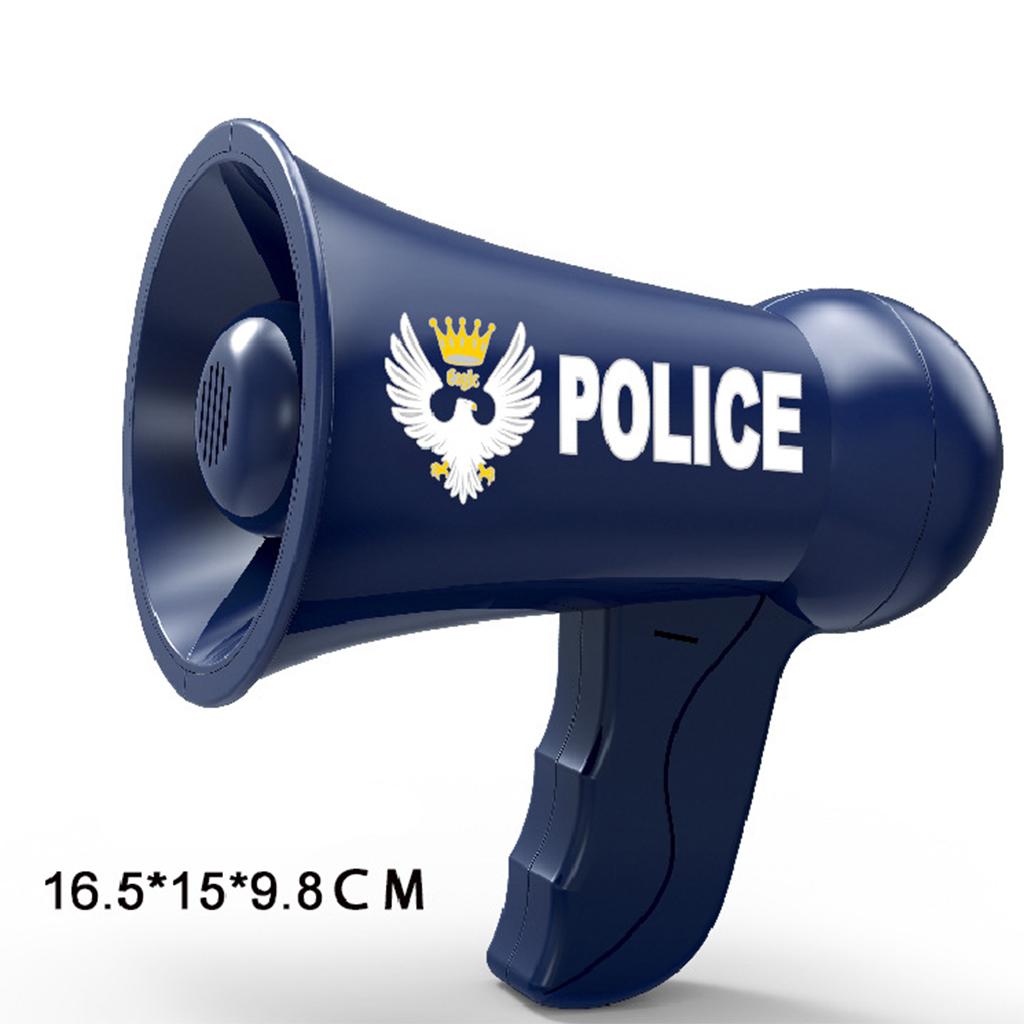 Kids Pretend Play Firemen Police's Megaphone Siren Sound Handheld Toy Blue