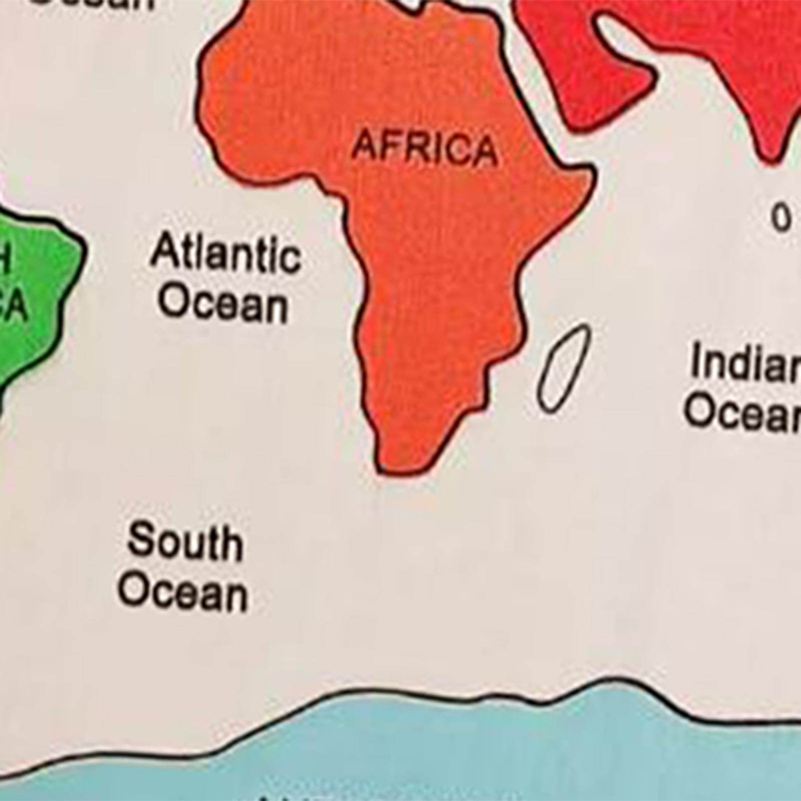 Wooden Jigsaw Puzzle 7 Continent Puzzle Toy Children Toddlers Boys and Girls