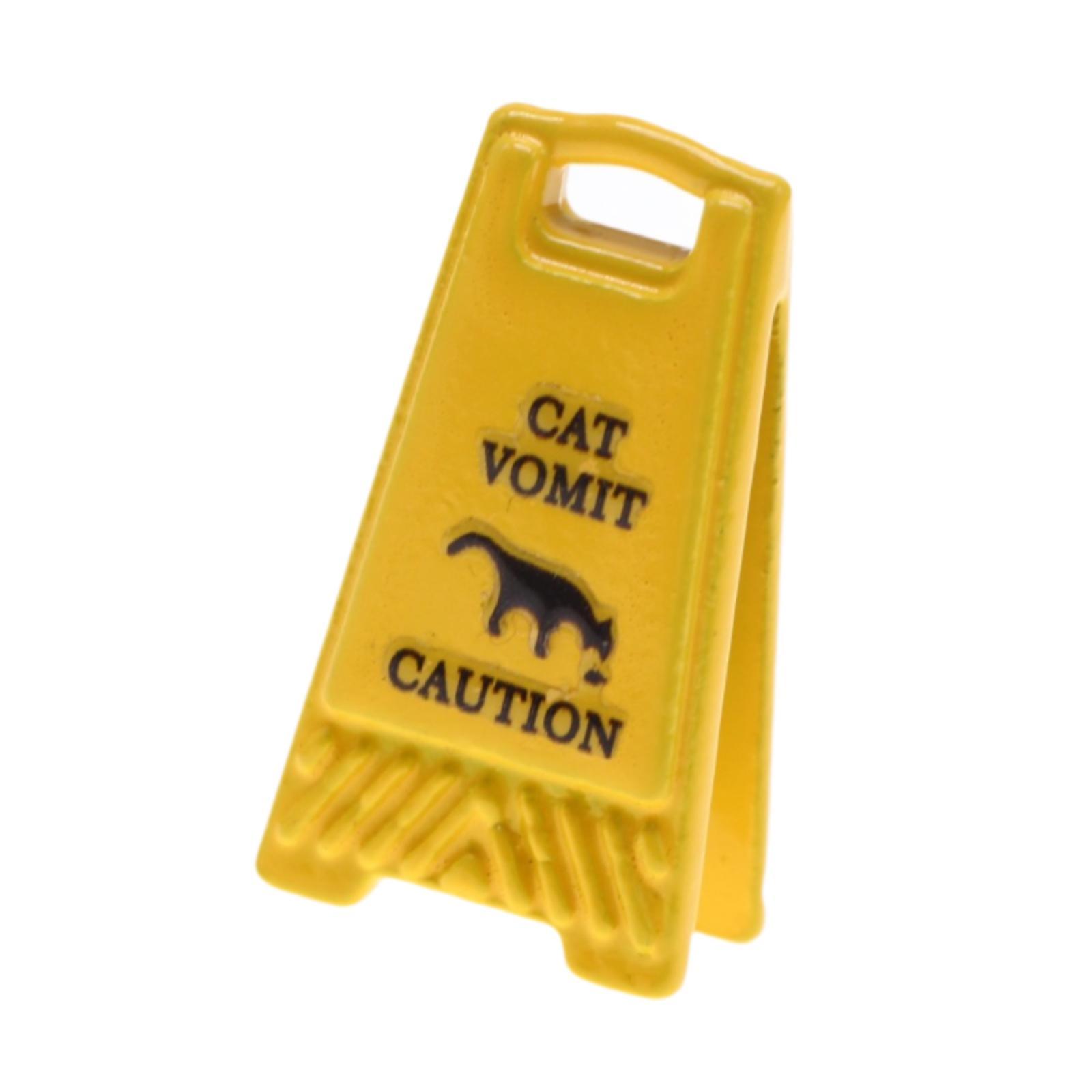 Miniature Warning Sign Cat Vomit