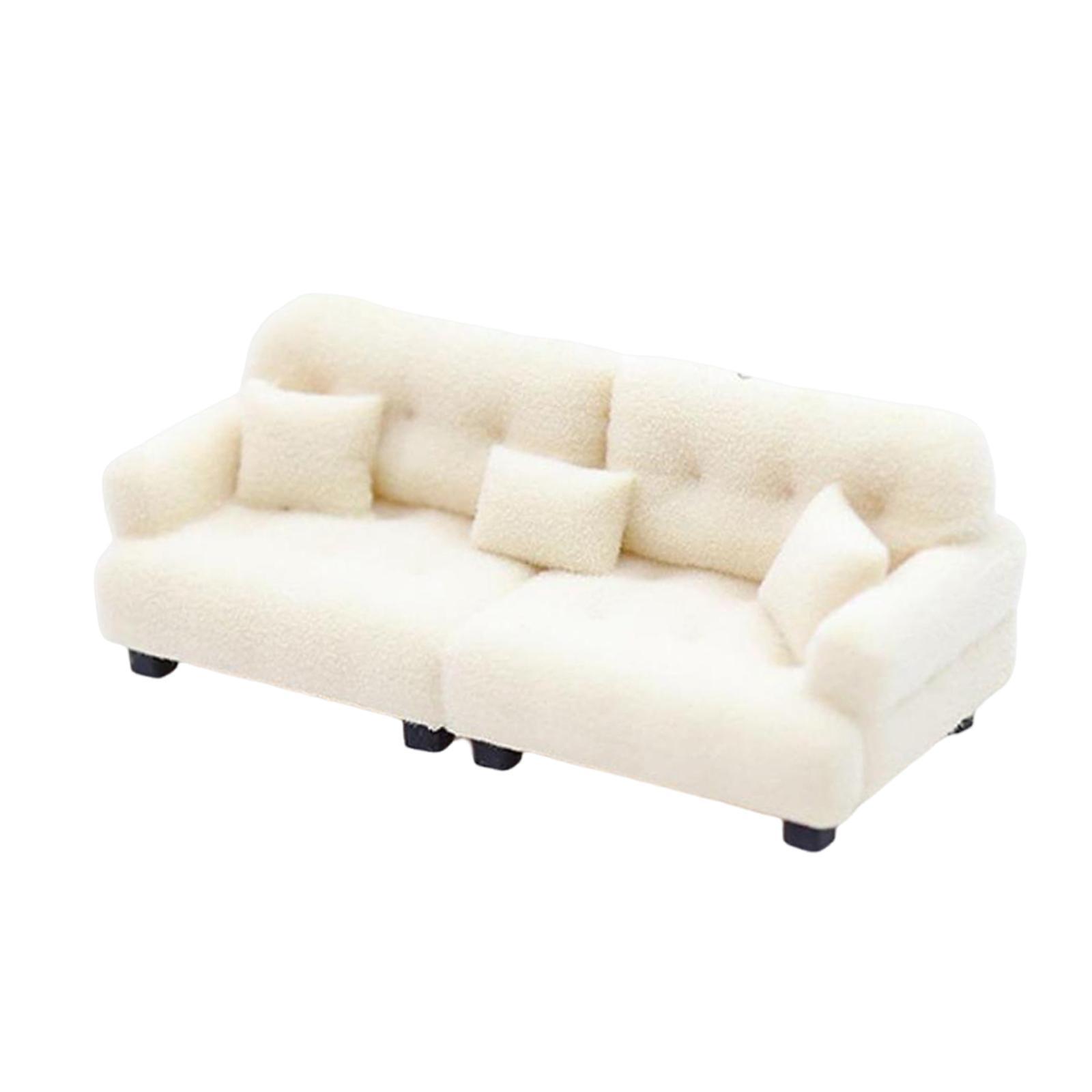 Miniature Dollhouse Sofa Beige