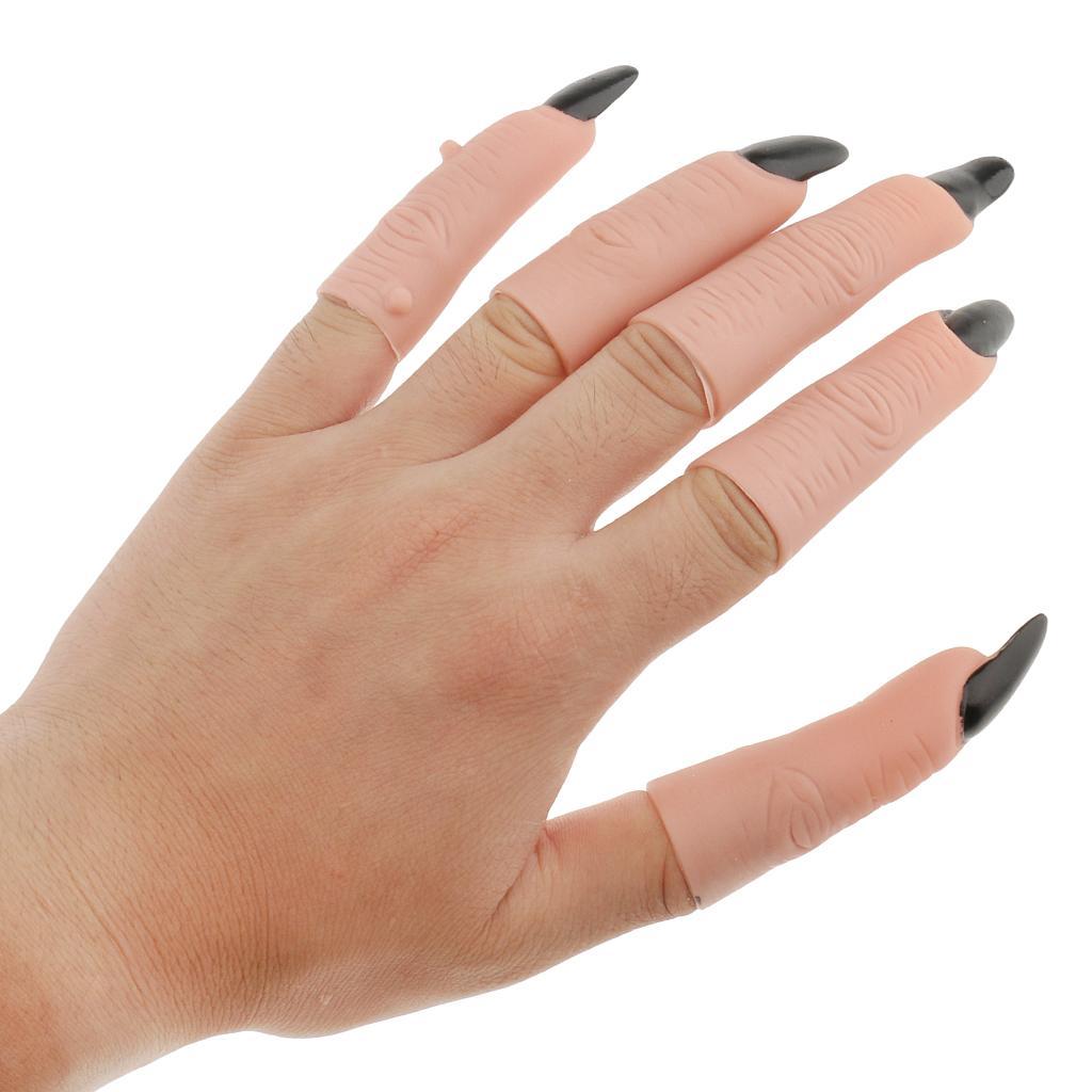 5 stück Künstliche Fingernägel Nägel für Halloween Hexen Kostüm zwei