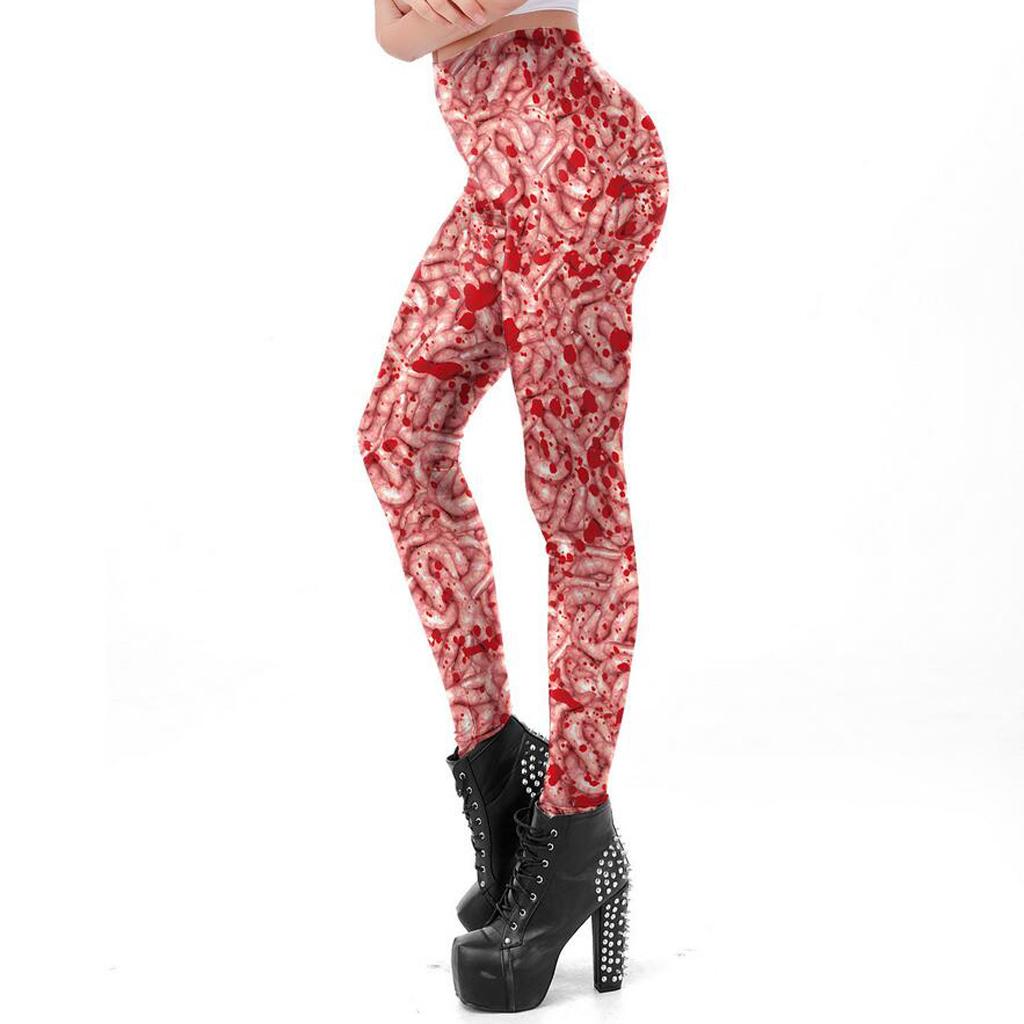 Scary Halloween Theme Printed Leggings Cosplay Costume Woman Fancy Dress S