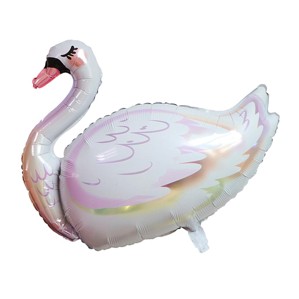 Cartoon Animal Aluminum Film Balloon Crown Pink Flamingo+Swan Swan