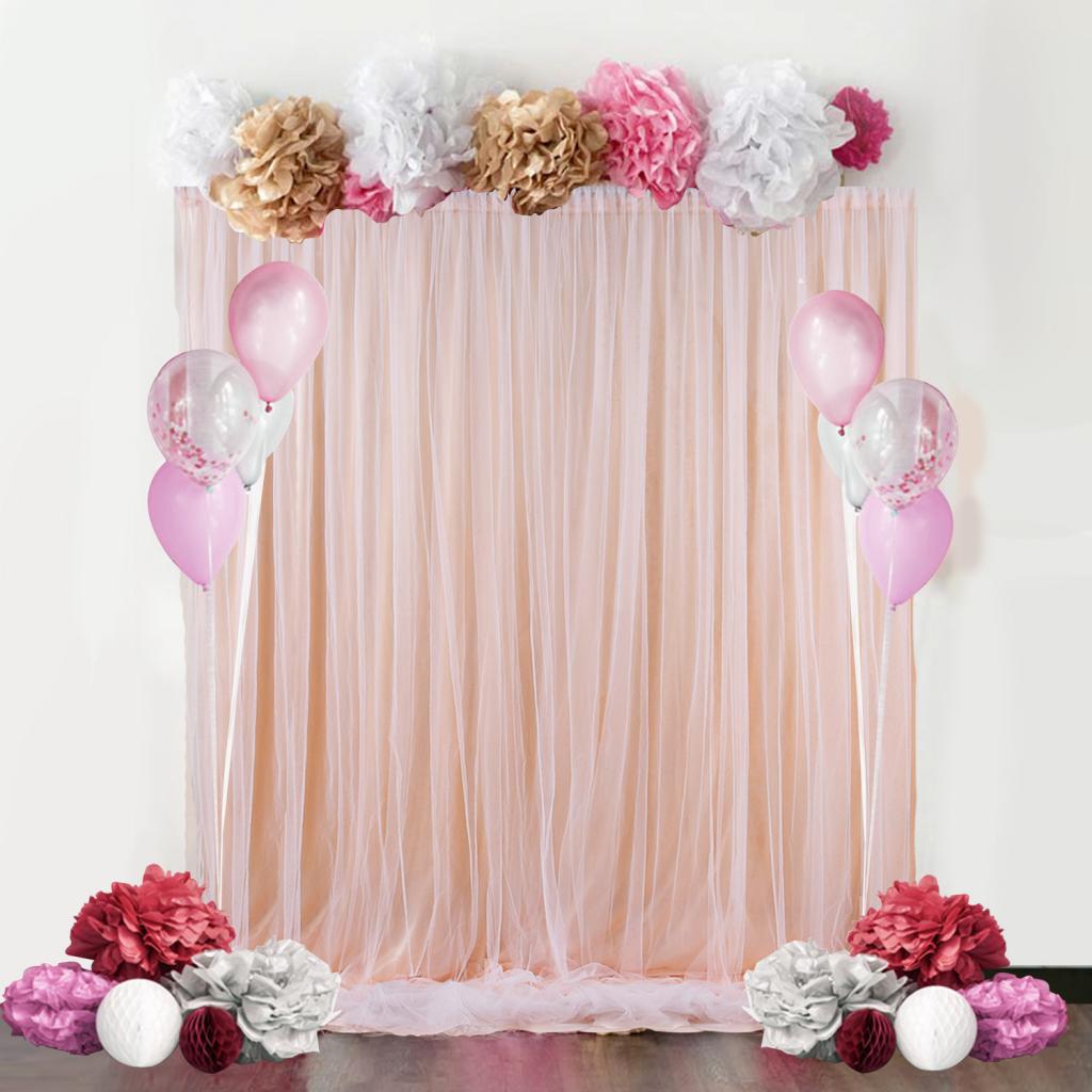 4.9x7.1ft Tulle Backdrop Background Curtain Baby Shower