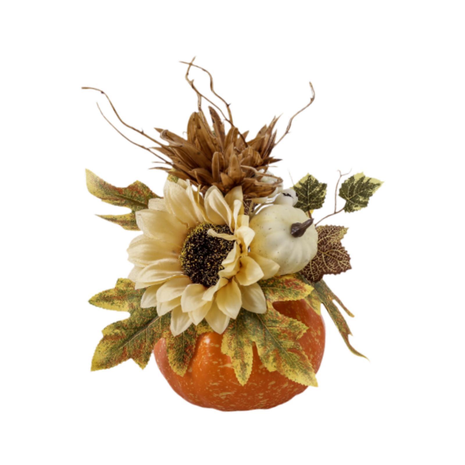 Artificial Pumpkin Ornament Champagne White