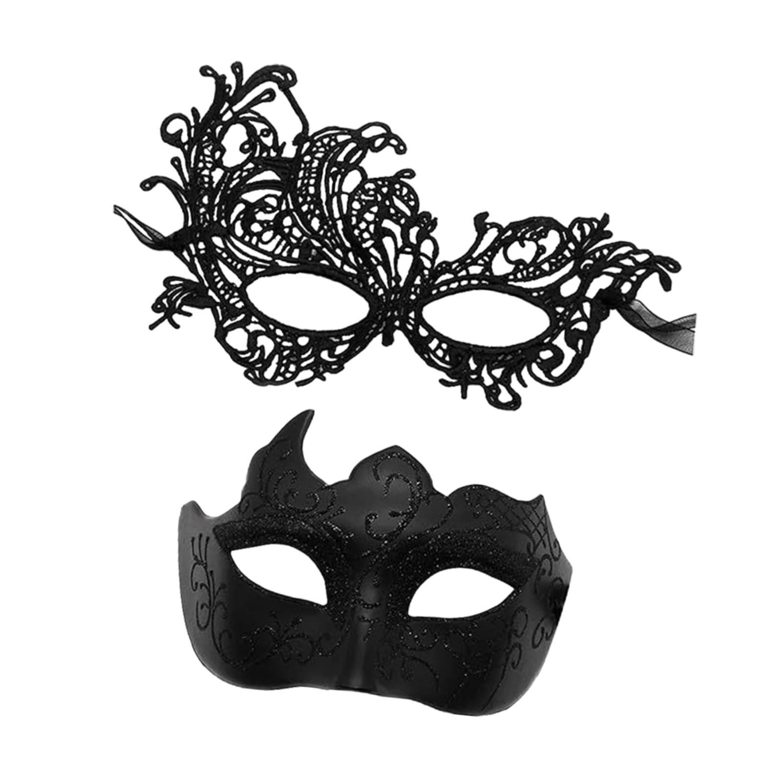 Masquerade Mask Set Black