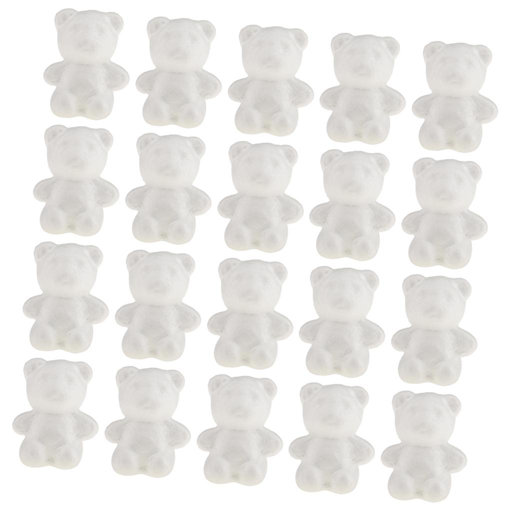 25Pcs Rabbit /Bear Shaped   Foam Ornaments for DIY Modelling Crafts
