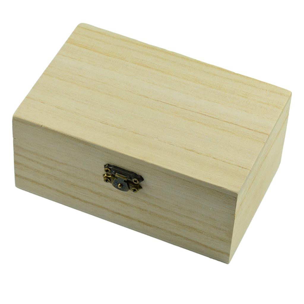 Unvollendet Holzkiste mit Deckel Aufbewahrungsbox Schmuckkästchen 