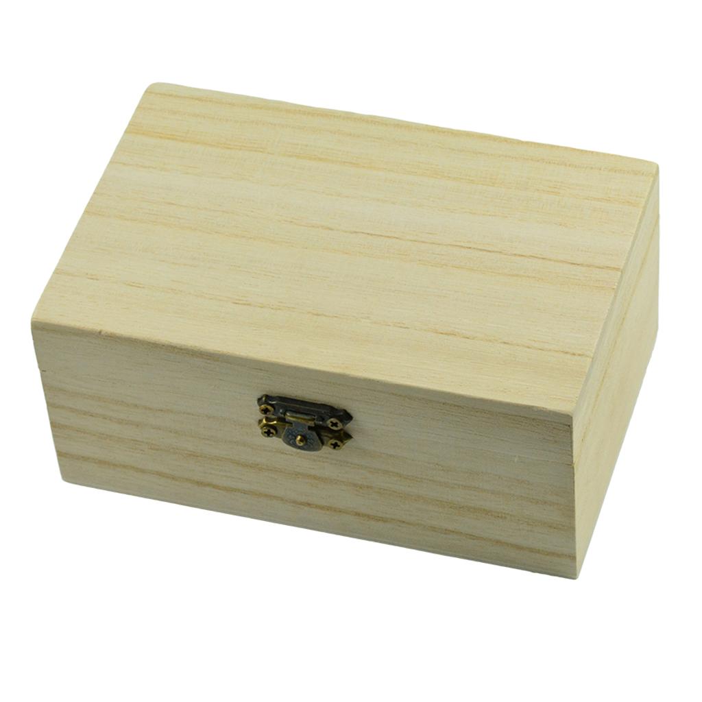 Holzkiste mit Deckel für Aufbewahrung Schmuckkästen Holz Aufbewahrungsbox 
