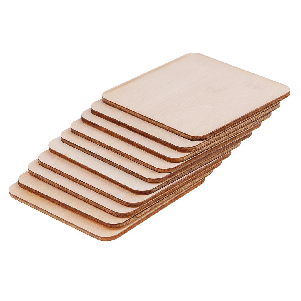 Wooden / Wood Square MDF Plaque Unfinished Blank Coasters for DIY ...