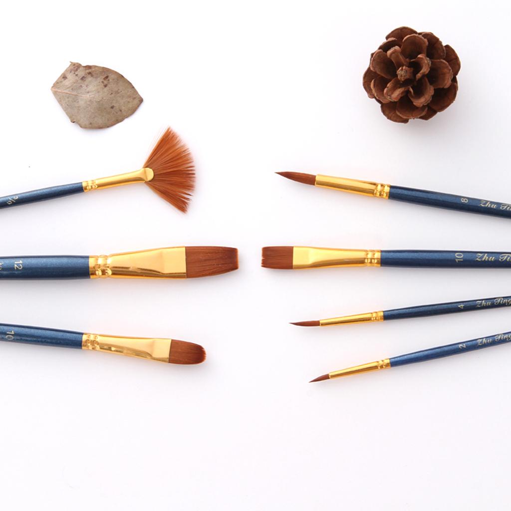 Professional 7 Fine Paint Brush Set