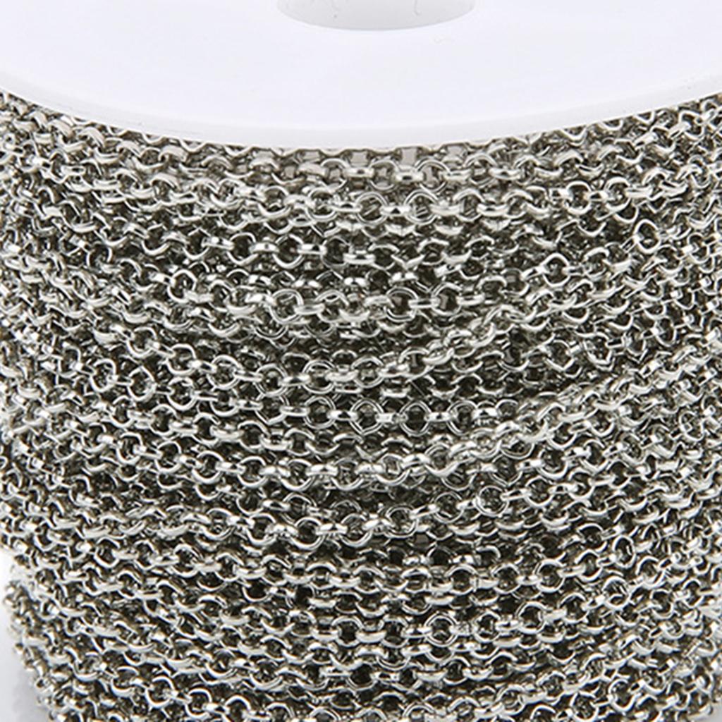 6Pcs 10 Yards/Roll Necklace Chains Charms Link for Jewelry Making