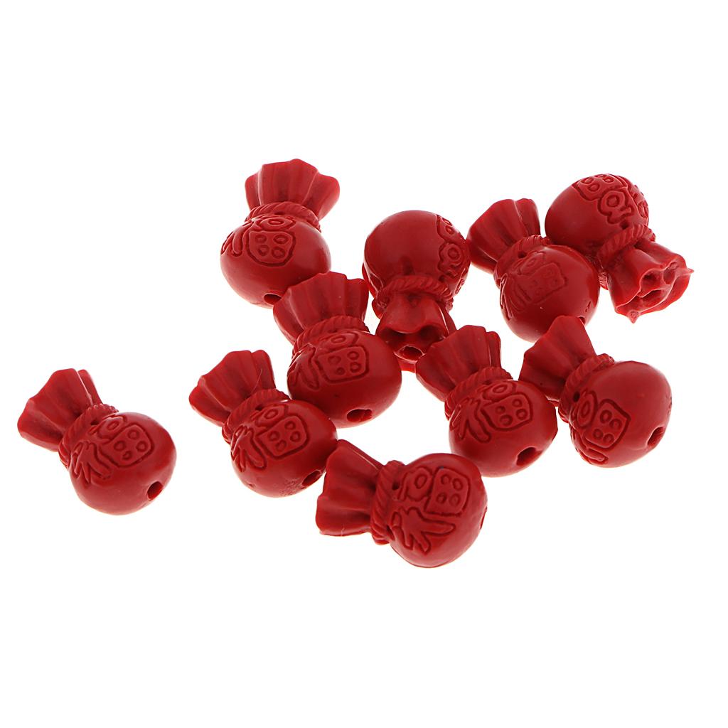  Chinese Style Charms Pendants Jewelry Making Hanging DIY Crafts Beads  Red