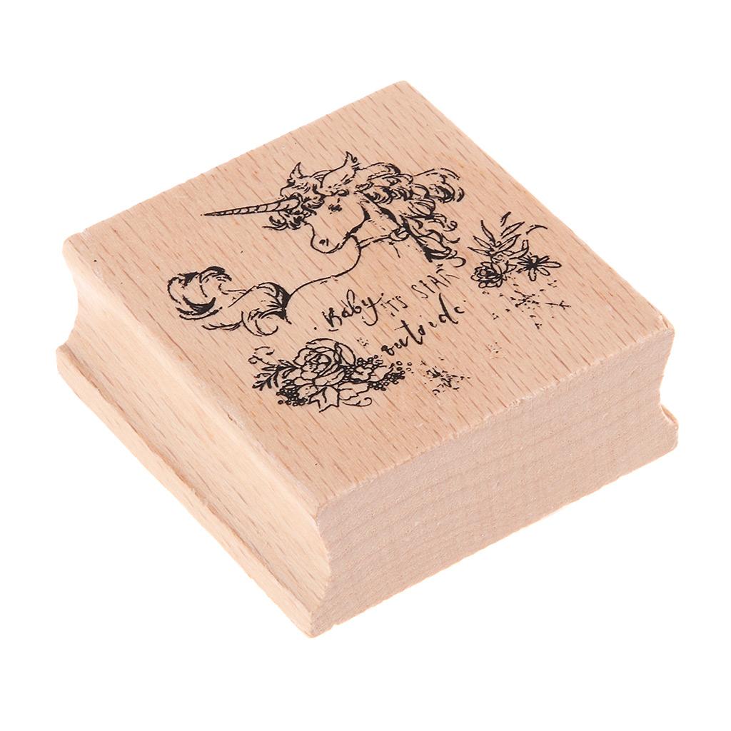 Original Wooden Stamp Seal for Scrapbooking Card Crafts Album Stationery F