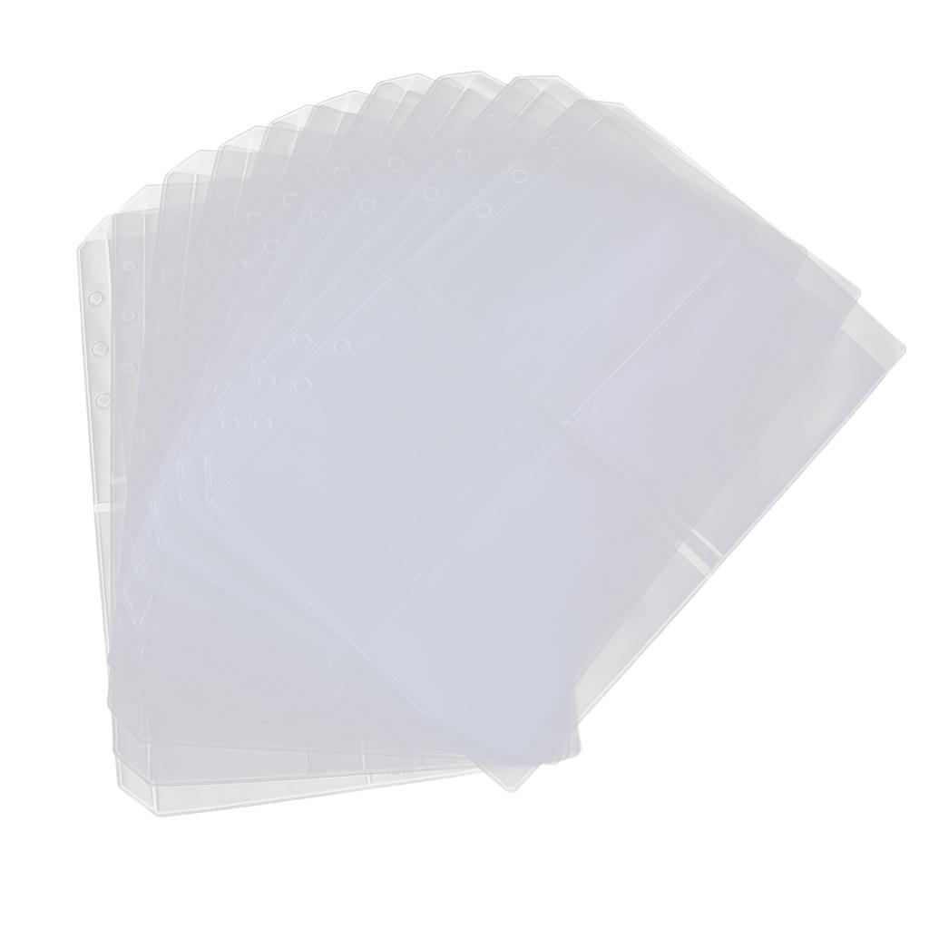 Classeur transparent en PVC de 10 pochettes A5 pour reliure à spirale à ...