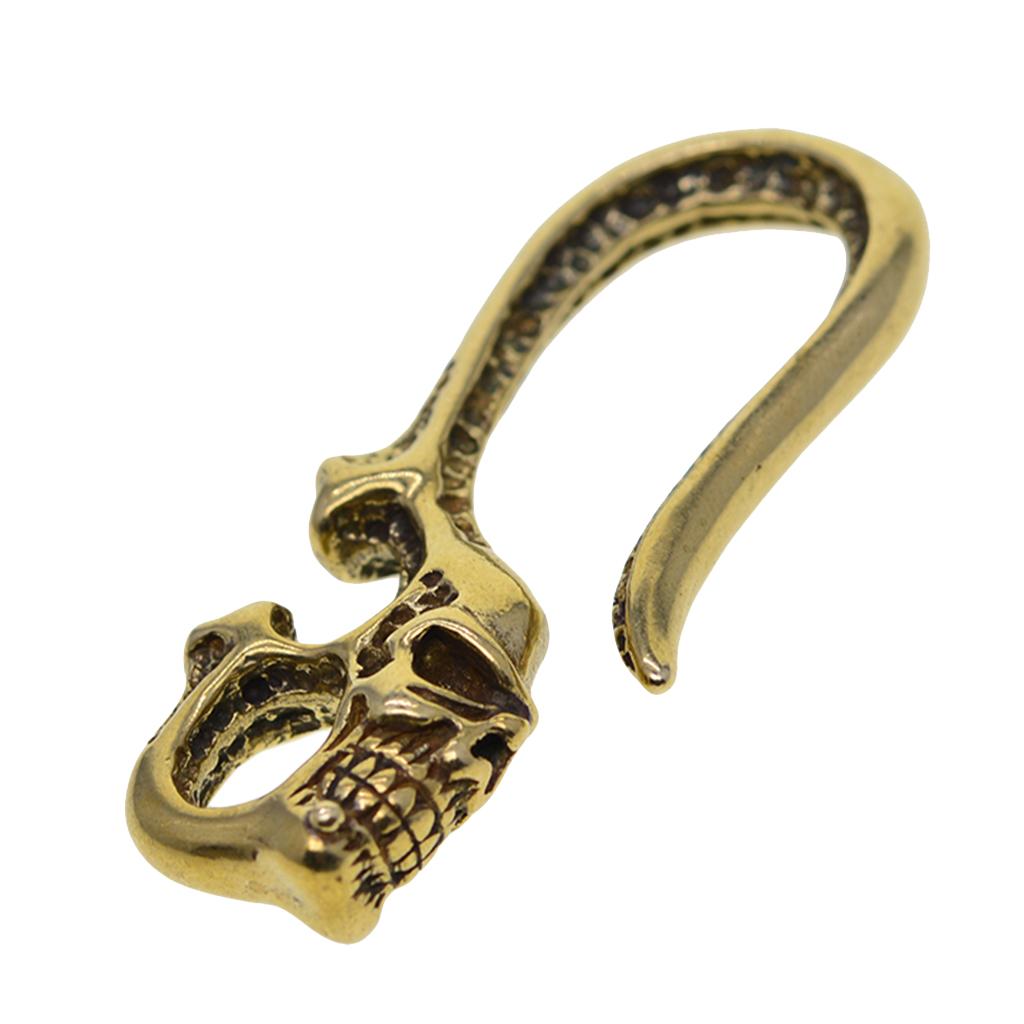 Brass Skull Fob Keychain