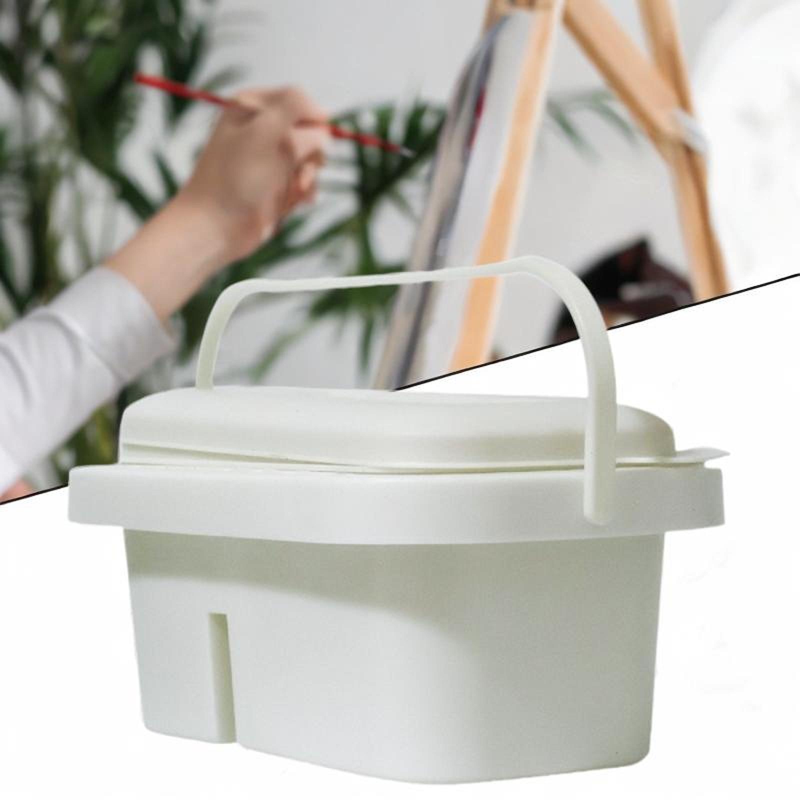 Paint Brush Basin Multifunctional for Home Gouache Painting Painting Cleaner White
