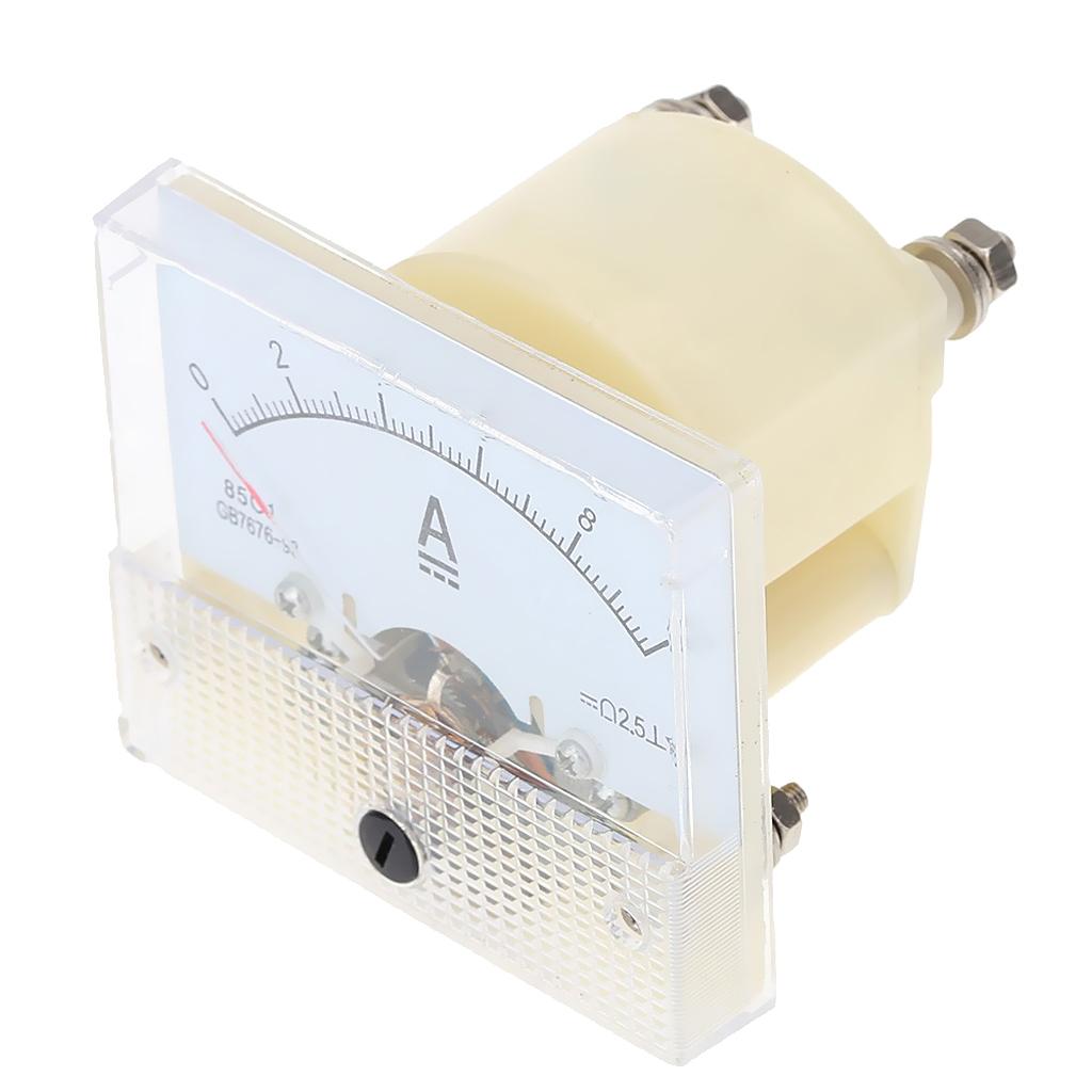 85C1 DC10A Analog Panel AMP Current Testing Meter Ammeter Gauge White