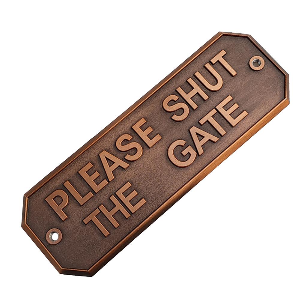 Please Shut The Gate Wall Plaque Garden Gate Door Sign Keeps Kids