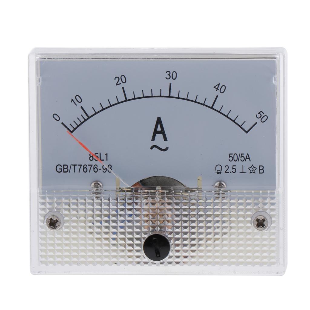 AC 85L1 Analog Panel Current Ampere Ammeter Gauge Ampere Meter 0-50A