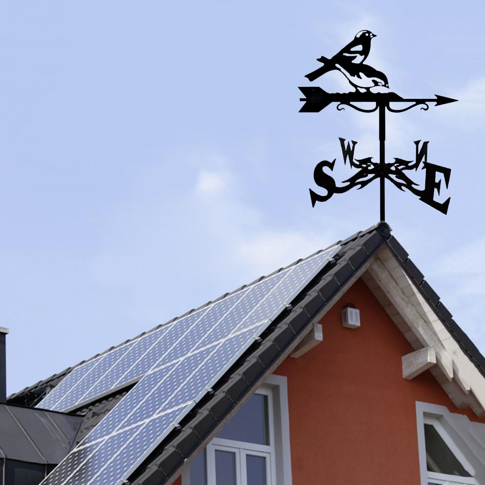 Retro Metal Weathervane Weather Vane Wind Direction Indicator Brids